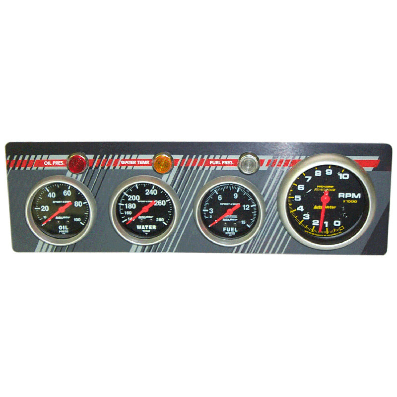 GAUGE PANEL, 3 OP,WT,OT, +TACH6601 TACH