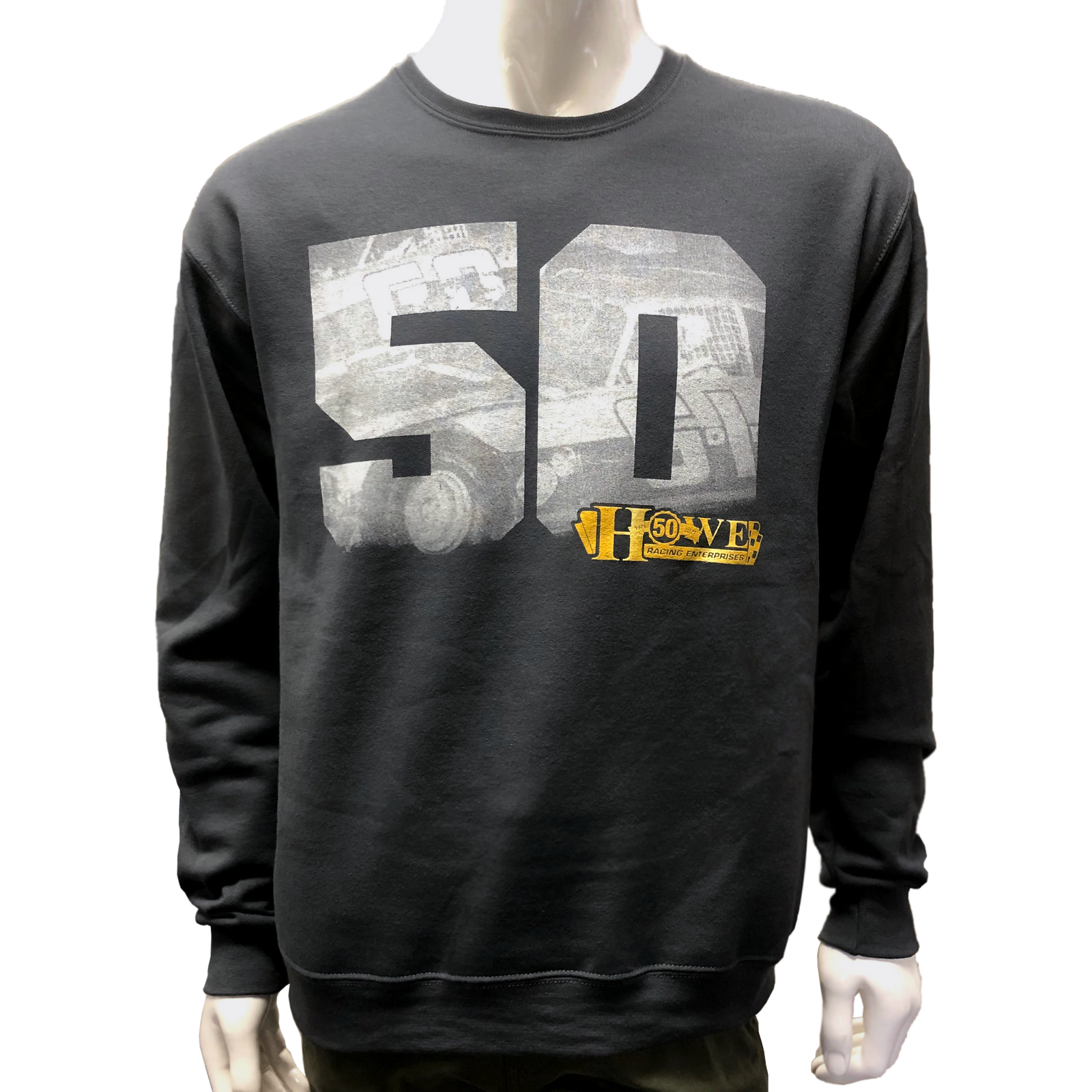 SWEATSHIRT, 50TH CHARCOAL CREWNECK
